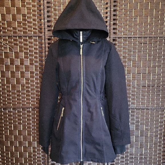 Betsey Johnson Black Utility Jacket with Gold Zippers - Picture 9 of 9